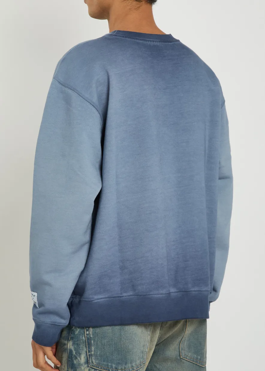 Logo-print washed cotton sweatshirt