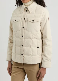 Logo quilted corduroy jacket