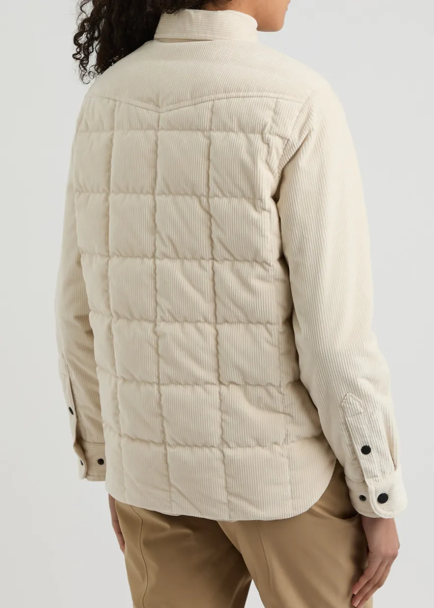 Logo quilted corduroy jacket