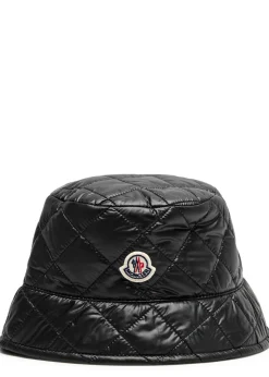 Logo quilted shell bucket hat