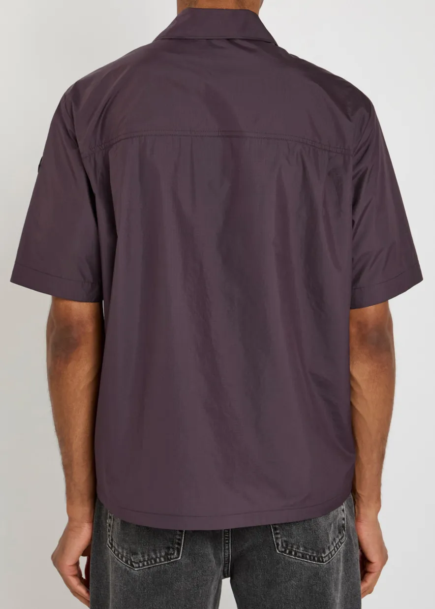 Logo ripstop shell shirt