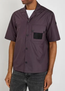 Logo ripstop shell shirt