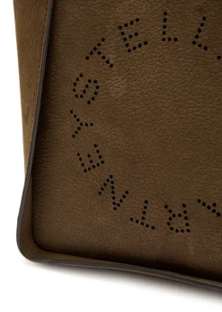 Logo square grained faux leather cross-body bag