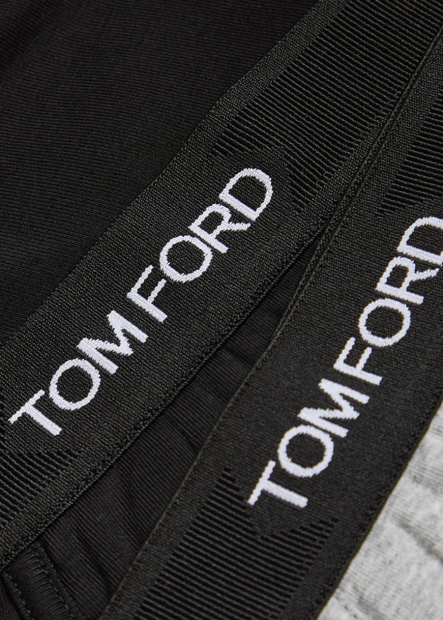 Logo stretch-cotton boxer briefs - set of two