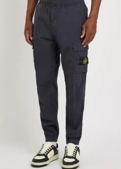 Logo stretch-cotton cargo trousers