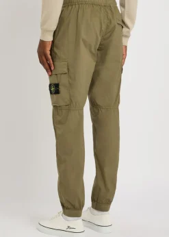 Logo stretch-cotton cargo trousers