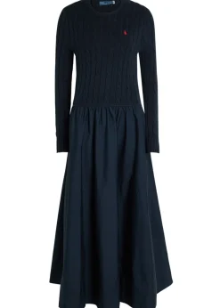 Logo stretch-cotton midi-dress