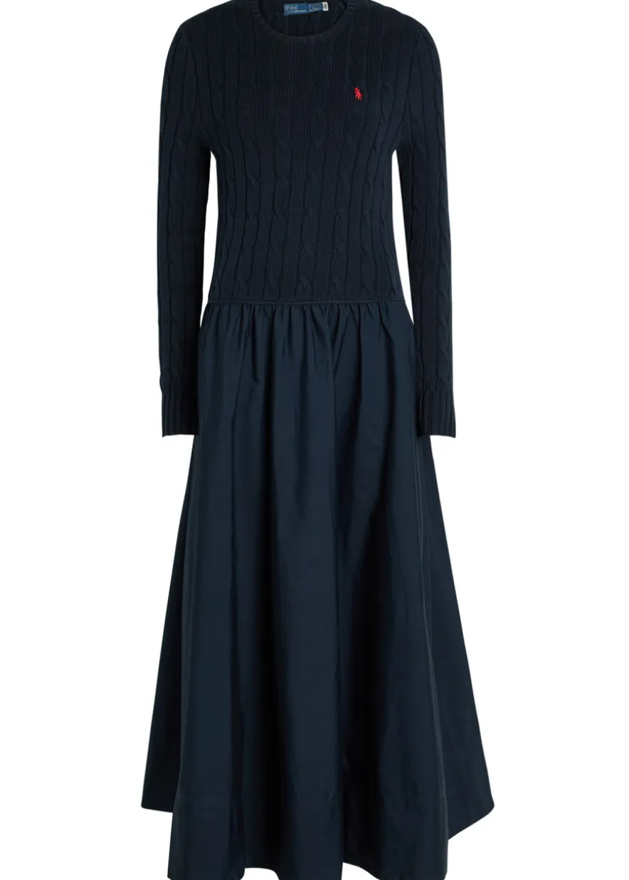 Logo stretch-cotton midi-dress