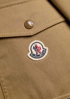 Logo stretch-cotton overshirt