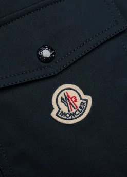 Logo stretch-cotton overshirt