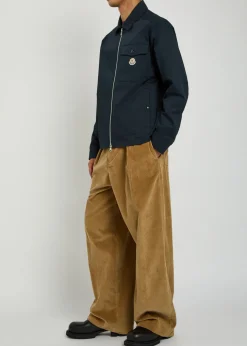 Logo stretch-cotton overshirt