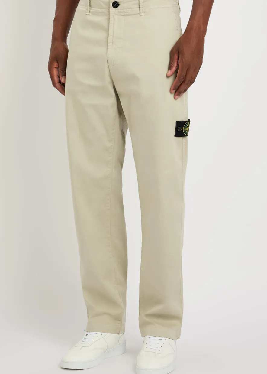 Logo stretch-cotton trousers