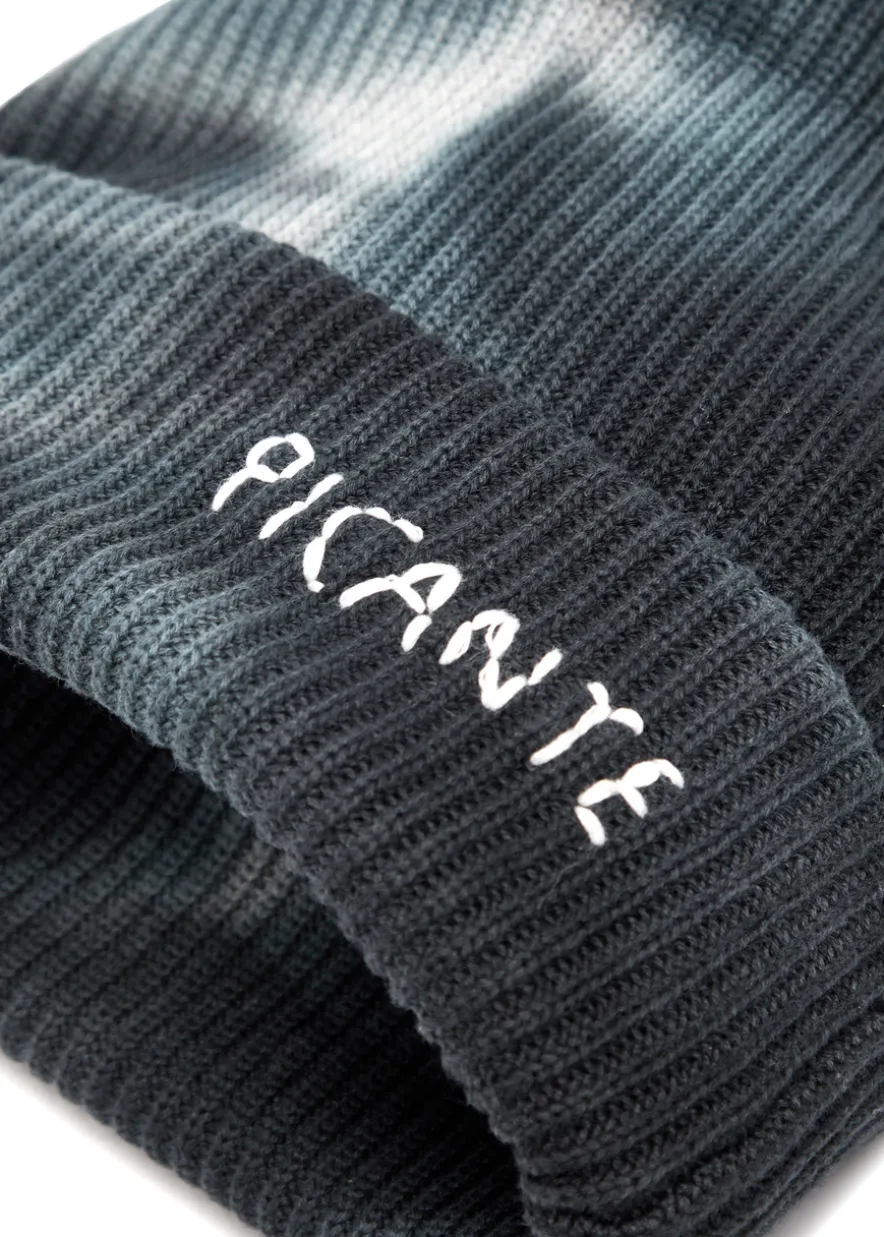 Logo tie-dye ribbed cotton beanie