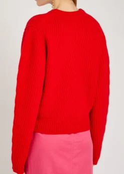 Logo wool and cashmere-blend jumper