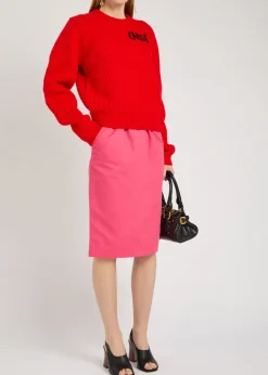 Logo wool and cashmere-blend jumper
