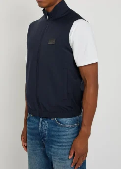 Logo wool-blend gilet