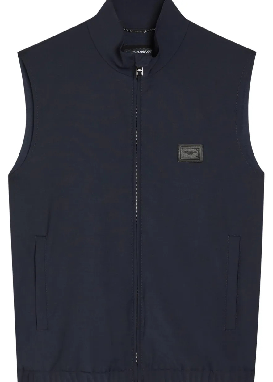 Logo wool-blend gilet