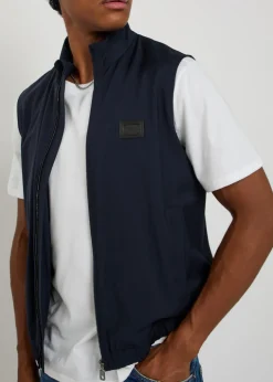 Logo wool-blend gilet