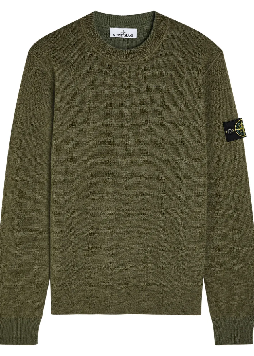 Logo wool-blend jumper
