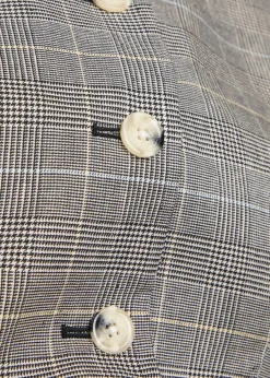 Lois checked linen-blend vest