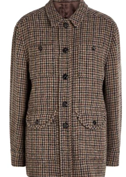 Lokai houndstooth wool-blend jacket
