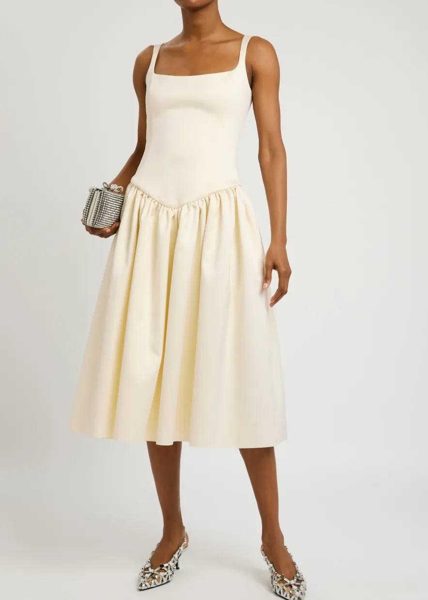 Lola satin midi dress