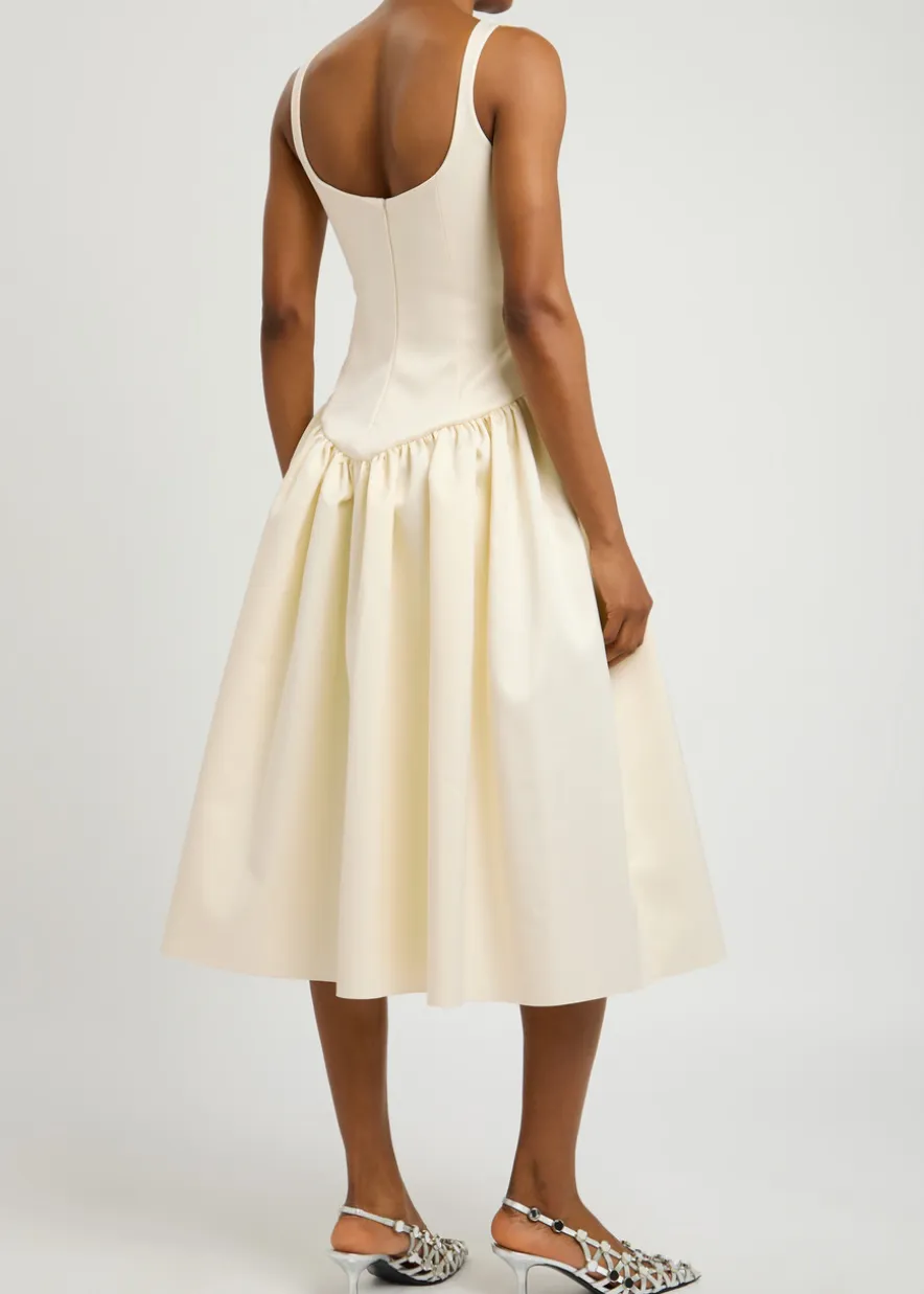 Lola satin midi dress