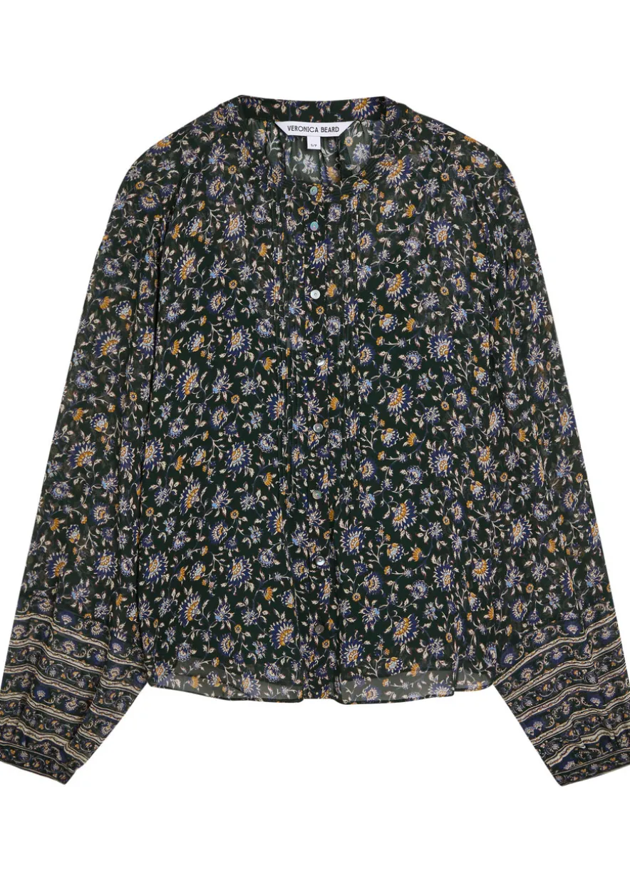 Lollie floral-print silk blouse