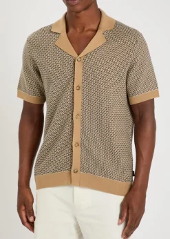 Lomare jacquard cotton shirt