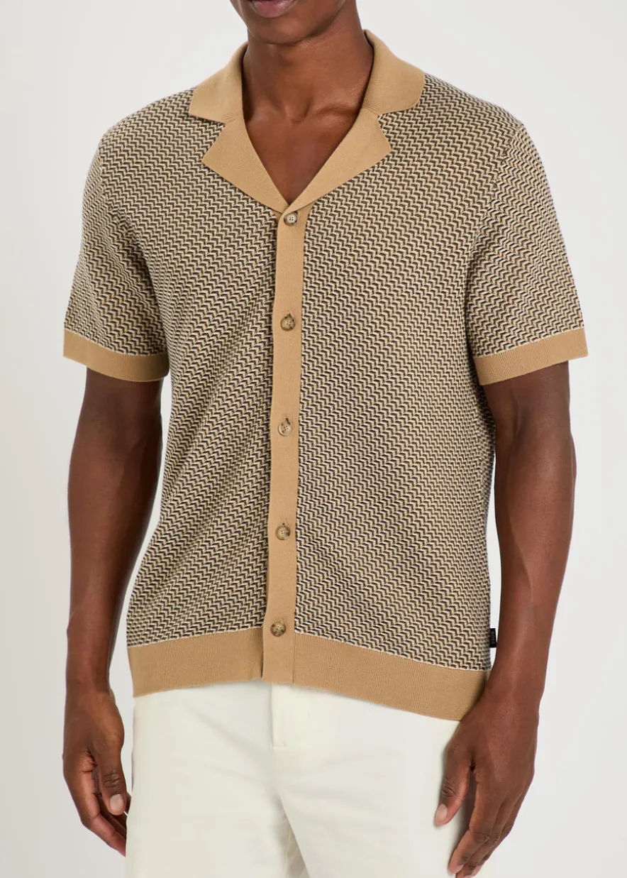Lomare jacquard cotton shirt