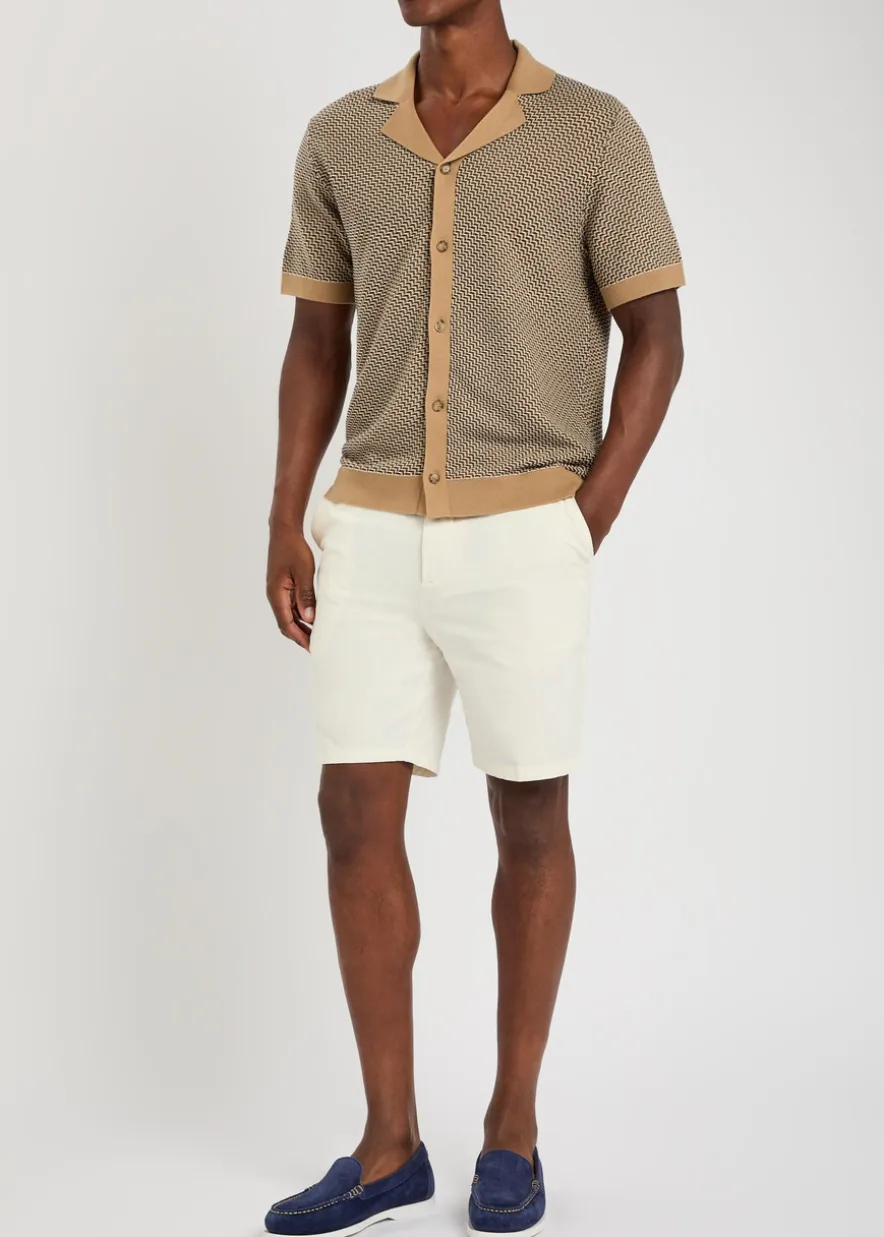 Lomare jacquard cotton shirt