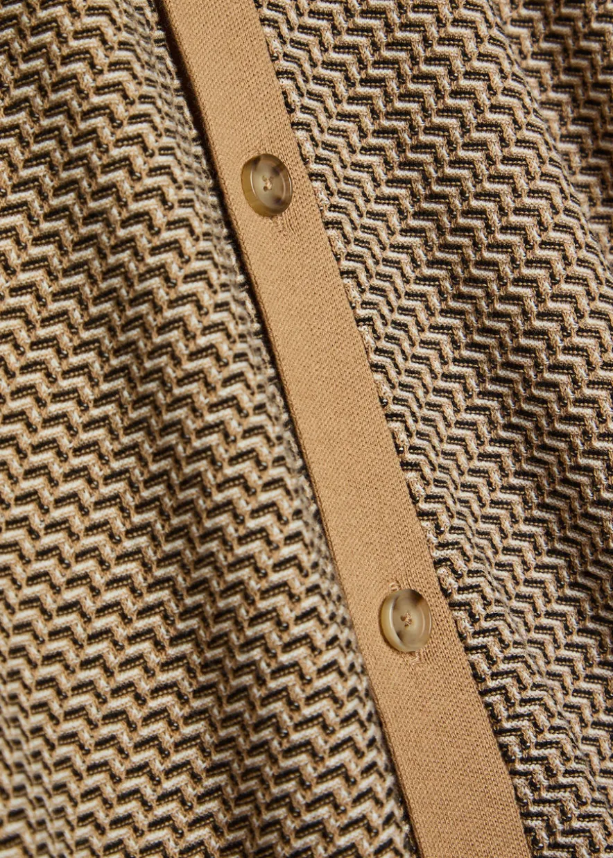 Lomare jacquard cotton shirt