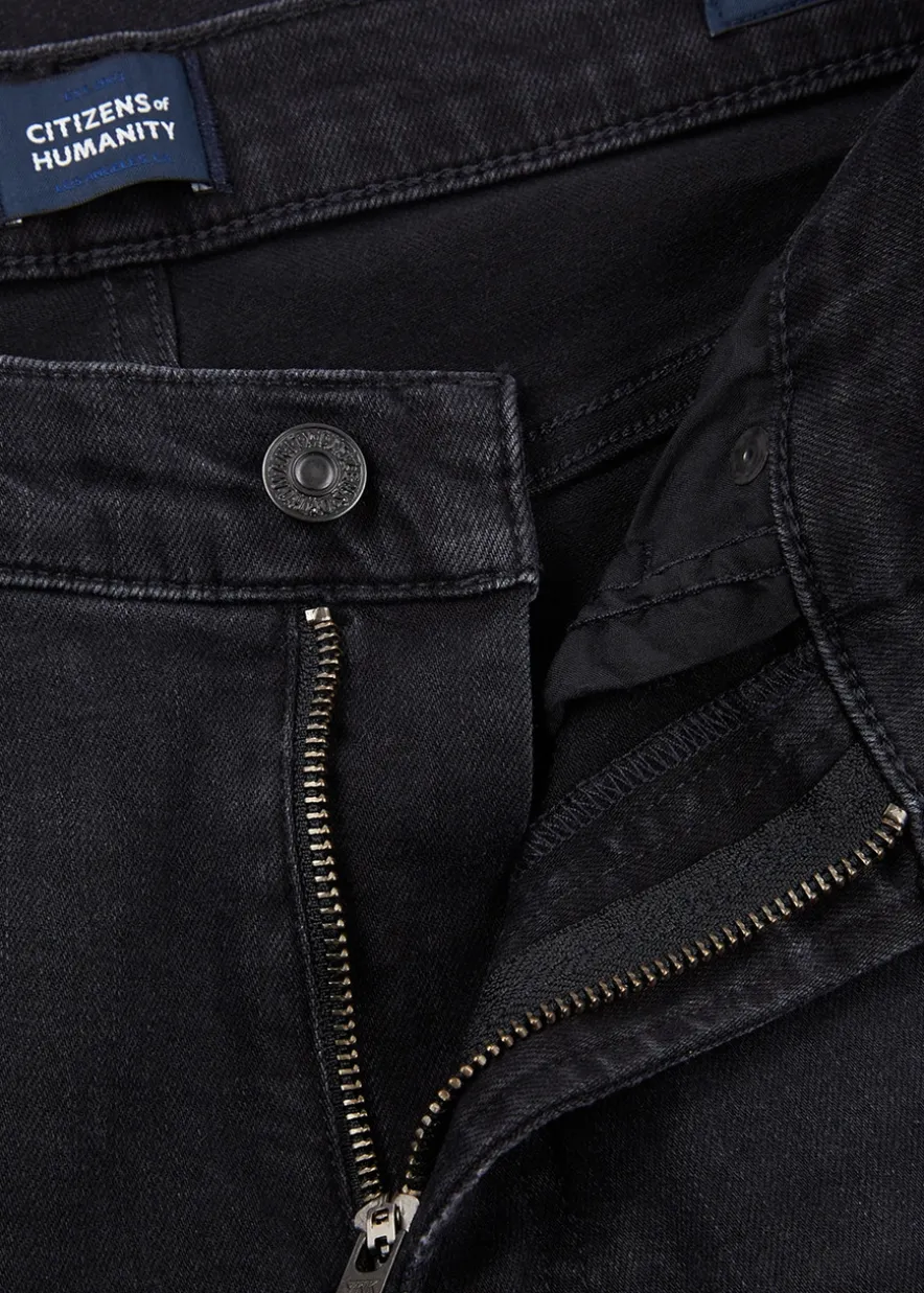 London dark grey slim-leg jeans