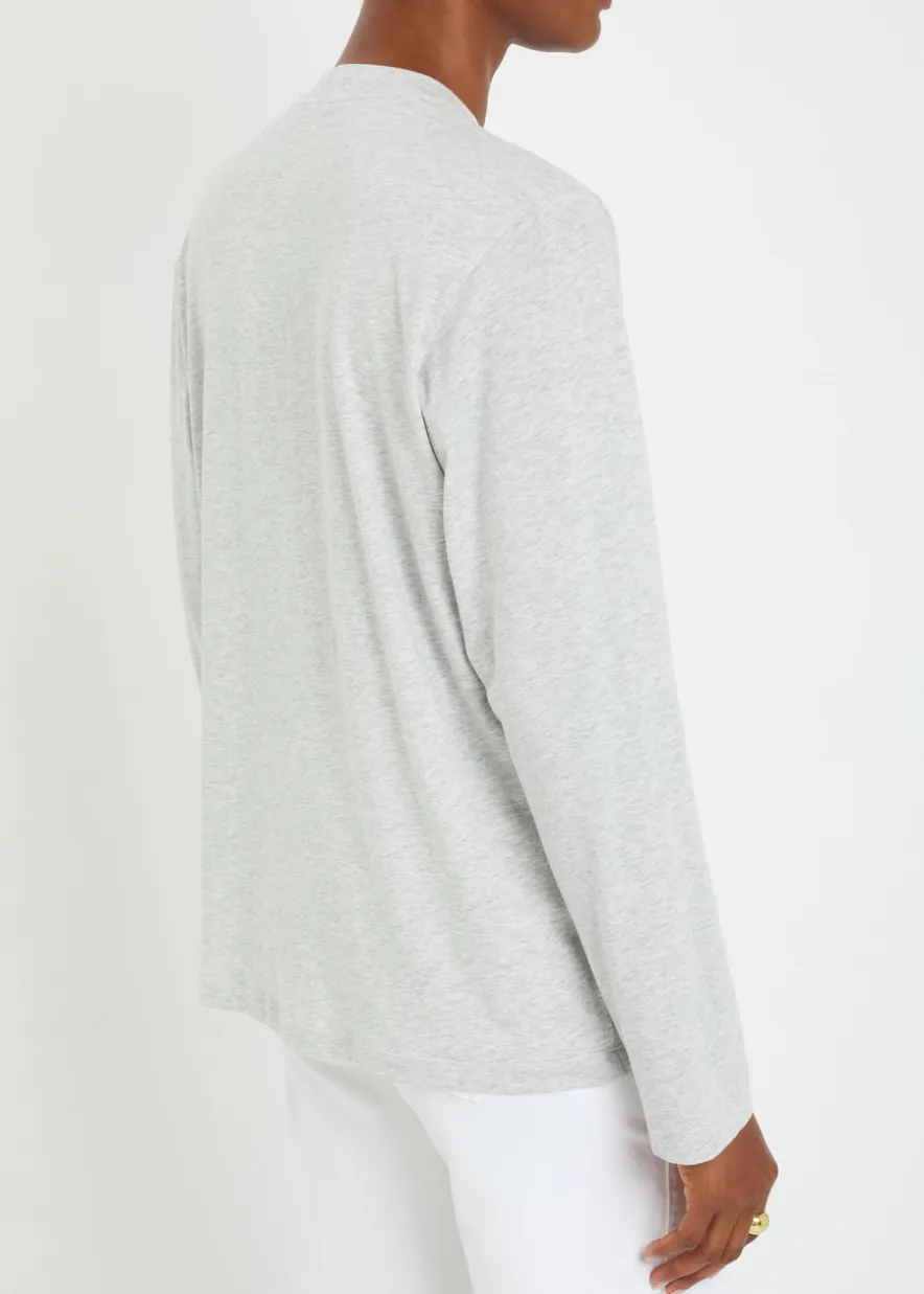 Long sleeve modal-blend T-shirt