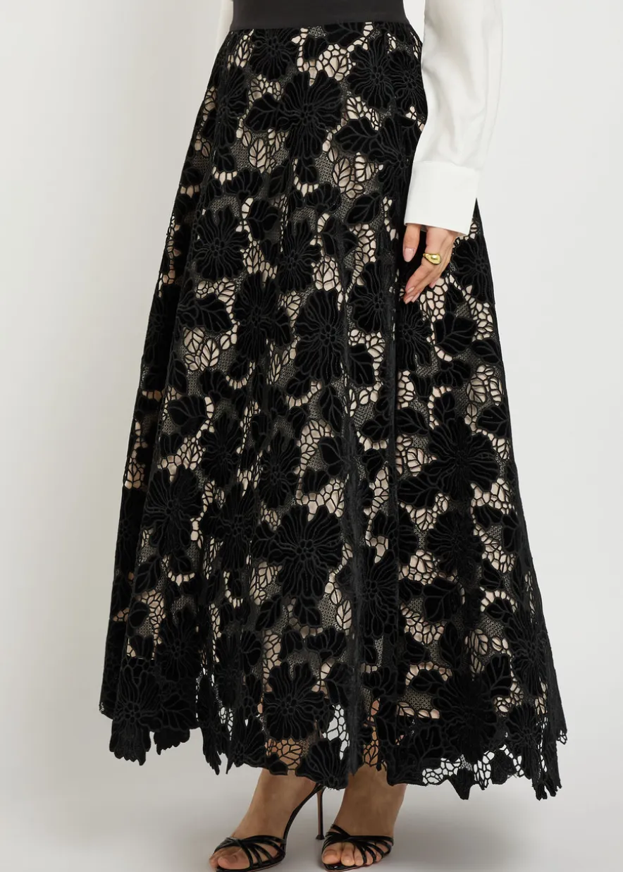 Lorena cutwork lace maxi skirt