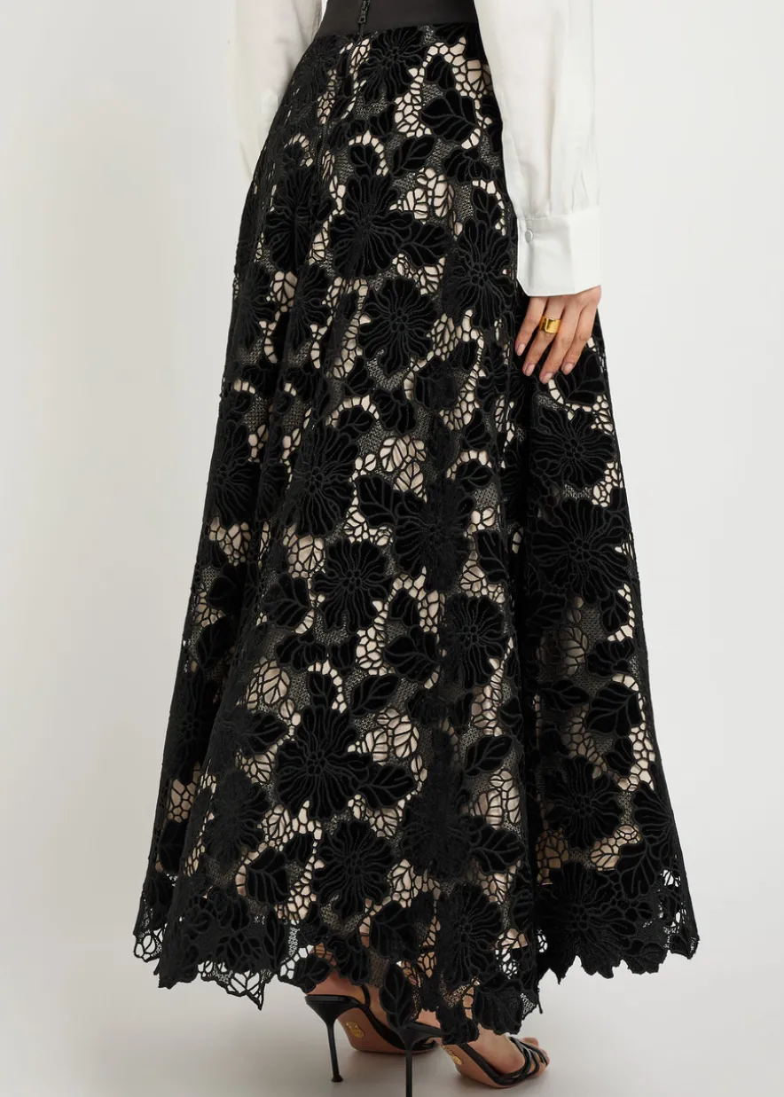 Lorena cutwork lace maxi skirt