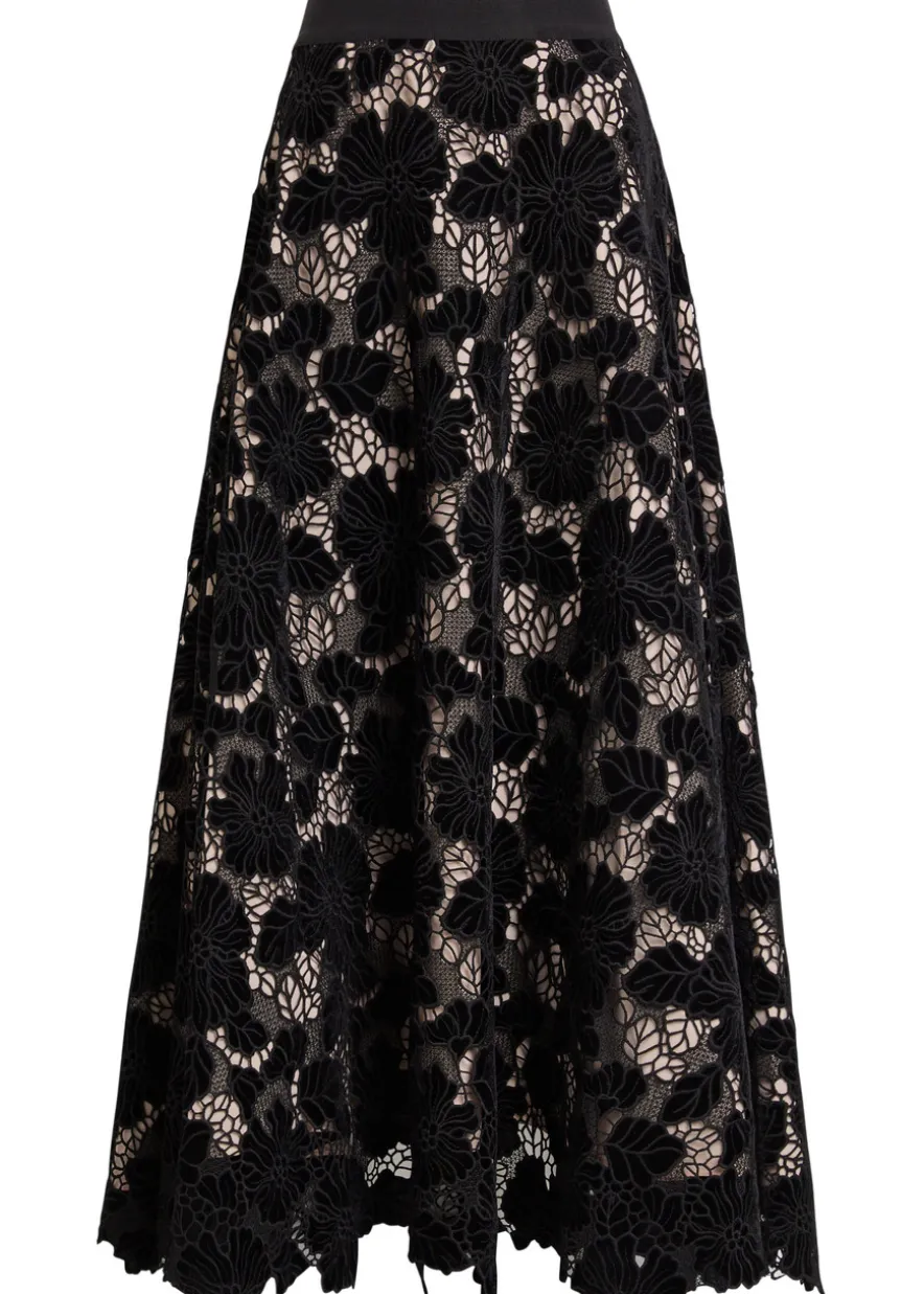 Lorena cutwork lace maxi skirt