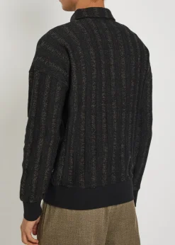 Lorimer two-toned cotton-blend polo jumper