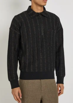 Lorimer two-toned cotton-blend polo jumper