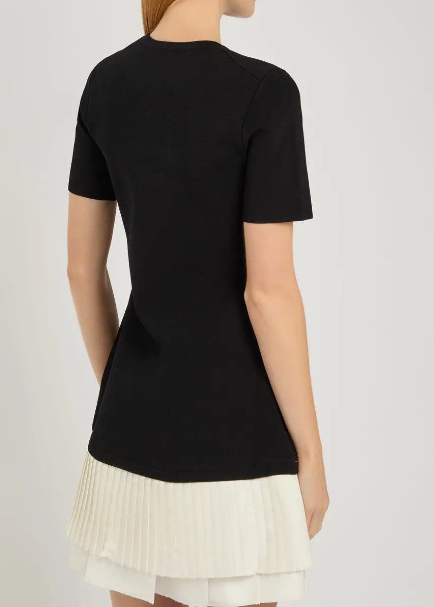 Lorin colour-block knit mini dress
