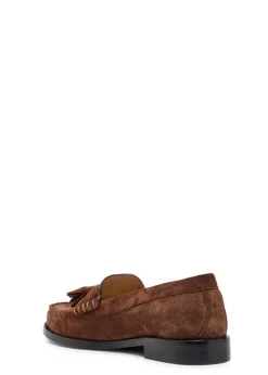 Lottie tassel suede loafers