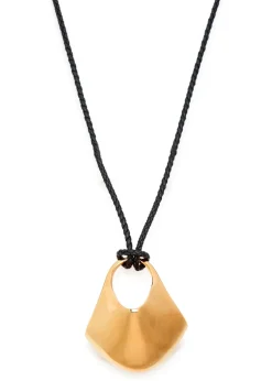 Lotus medium 19kt gold-plated pendant necklace