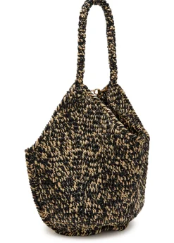 Lotus medium raffia tote bag