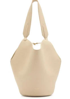Lotus mini grained leather tote bag