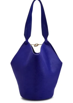 Lotus mini suede tote bag