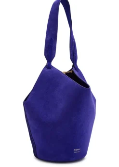 Lotus mini suede tote bag