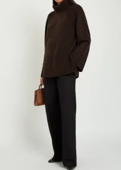 Lotus roll-neck cashmere jumper
