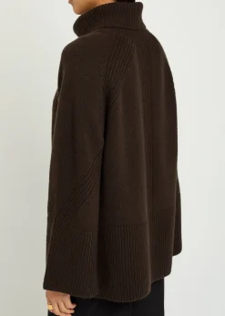 Lotus roll-neck cashmere jumper