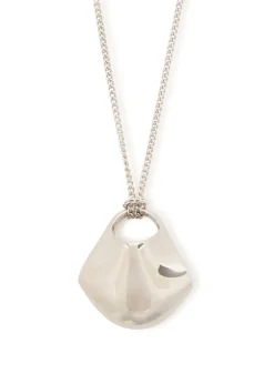 Lotus small palladium-plated necklace