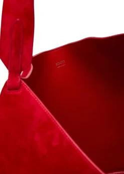 Lotus small suede tote